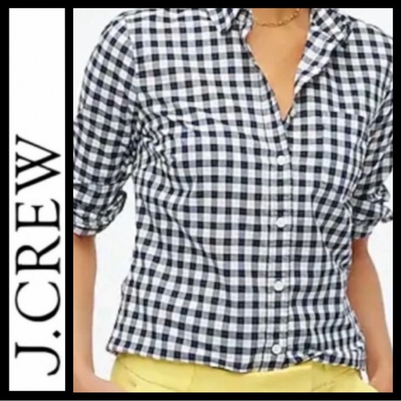 J. Crew Tops - J.CREW Boyfriend Gingham Shirt